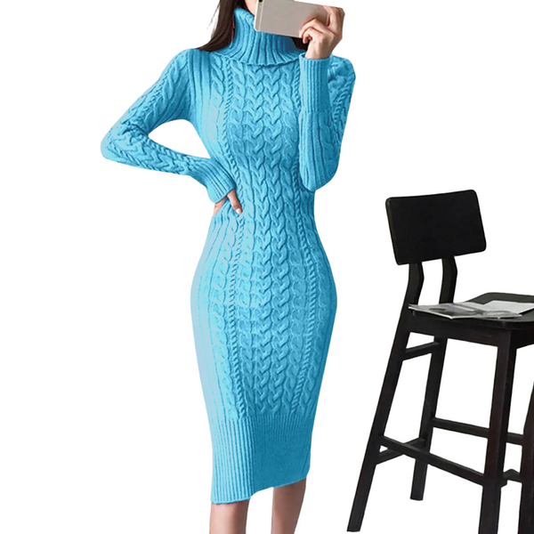 Turtleneck Knitted Dress