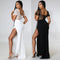 Women's Lace Side Slit Long Maxi Dress