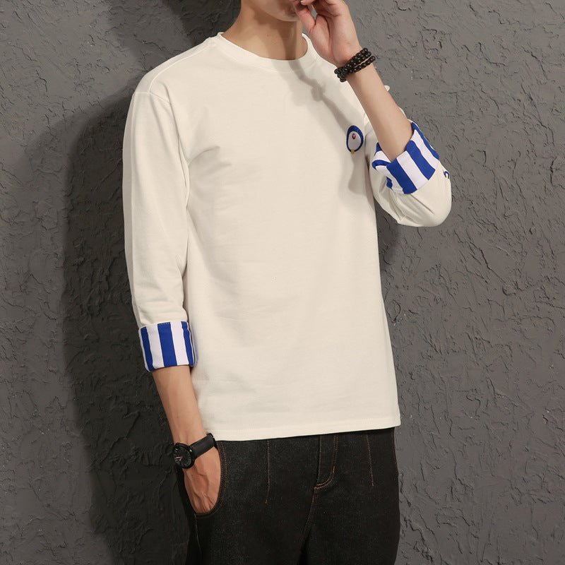 Quarter Sleeve Men's Loose T-Shirt Top