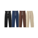 Men's Drawstring Straight-leg Wide-leg Pants