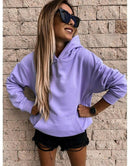 Women Solid Color Hoodie