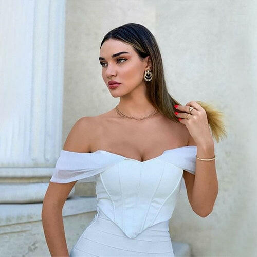 Women’s Off Shoulder Corset Crop