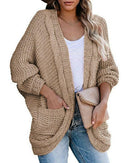 Batwing Sleeve Knitted Sweater Cardigan Coat