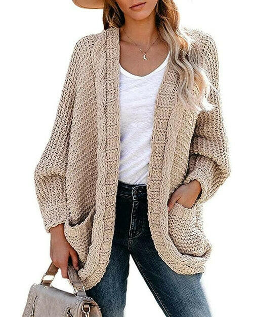 Batwing Sleeve Knitted Sweater Cardigan Coat