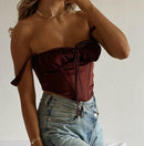 Women’s Square Neck Corset Top