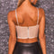 Women’s Rhinestone Stain Square Neck Crop