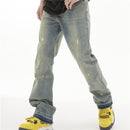 Men's Yellow Mud Dyed Denim Pants