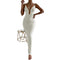 Women's Pure Hollow Out Strap Halter Spaghetti Stitching Dress