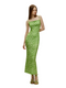 Long Floral Backless Slimming Dress