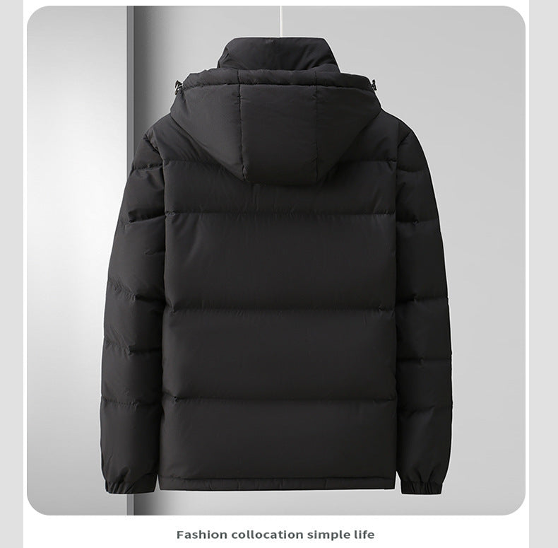 Men's Loose Winter Down High-grade Hooded Jacket