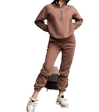 Long Sleeve Zipper Outfits Tracksuit