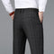 Men's Casual Business Plaid Long Pants