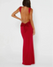 Women's Bowknot Lace-up Halter Spaghetti Long Maxi Dress