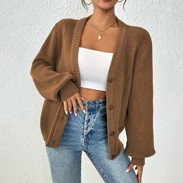 Women's Solid Color Knitted Sweater