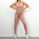 Women's Cross Strap Back Quick-drying Tight-fitting Fitness Jumpsuit