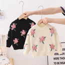 Girls Little Flowers Sweater