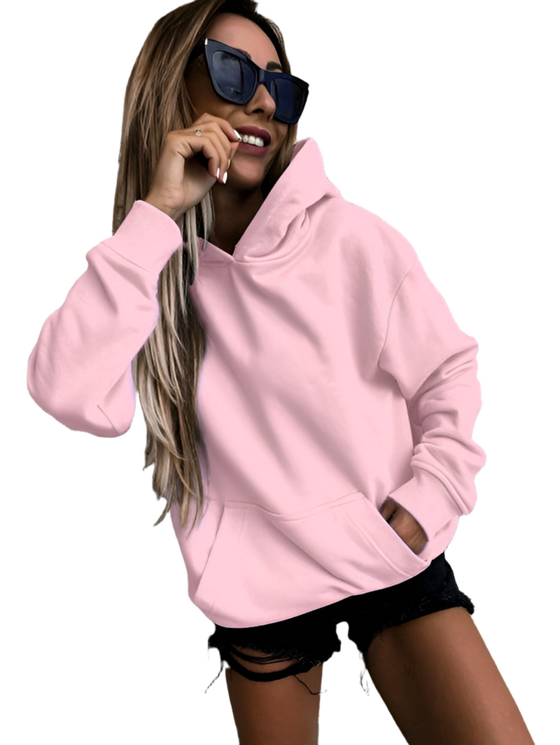 Women Solid Color Hoodie