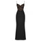 Women's Lace High Waist Deep V Strap Fishtail Long Dress