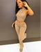 Women’s 2 Piece Stretch Tank Tops+High-Waist Pants Skinny Elastic Pants