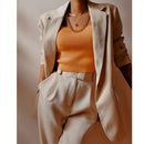 Office Wear Single Button Blazer Coat