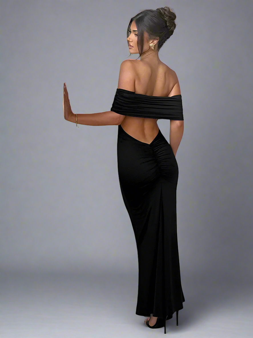 Women's Stylish Off Shoulder Maxi Dress