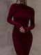 Women's Backless Long-sleeved Maxi Dress