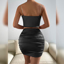 Women's V-neck Top + Hip Skirt