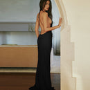 Women's Hollow Backless Halter Long Dress