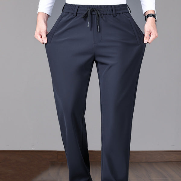 Men's Elastic Waist Straight Pants