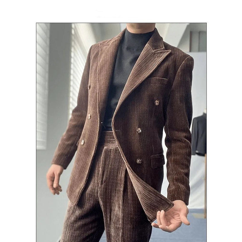 Men's Corduroy Retro Suit