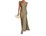 Glossy Elegant Open Side Dress