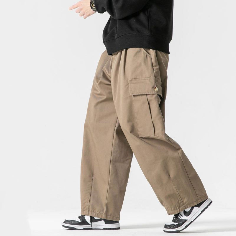 Men's Multi-pocket Wide Feet Loose Casual Pants