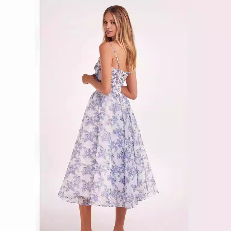 Women's Floral Off-the-shoulder Long Sun Dress