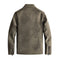 Men's Leather Fleece-lined Slim Stand Collar Jacket