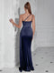 Women's One Shoulder High slit Bodycon Maxi Dress