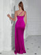 Women's One Shoulder High slit Bodycon Maxi Dress