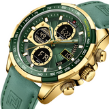 Men Sporty Leather Military Watch