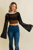 Loom Knitted Cropped Sweater