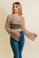 Loom Knitted Cropped Sweater