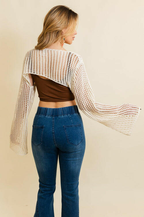 Loom Knitted Cropped Sweater