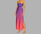 Women's Cut Out Satin Maxi Dress