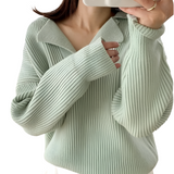 Women's Jumpers V-neck Sweater