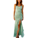 Women’s Strappy Floral Print Maxi Dress