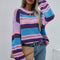 Striped Knitted Vinatge Loose Sweater Jumper