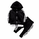 Kids Cotton Zipper Jacket+Pants Sets