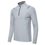 Customize LOGO Quick Dry Sportswear Running Shirts Men Women Long Sleeve 1/4 Zipper Sweatshirts Gym Fitness Workout T-Shirt