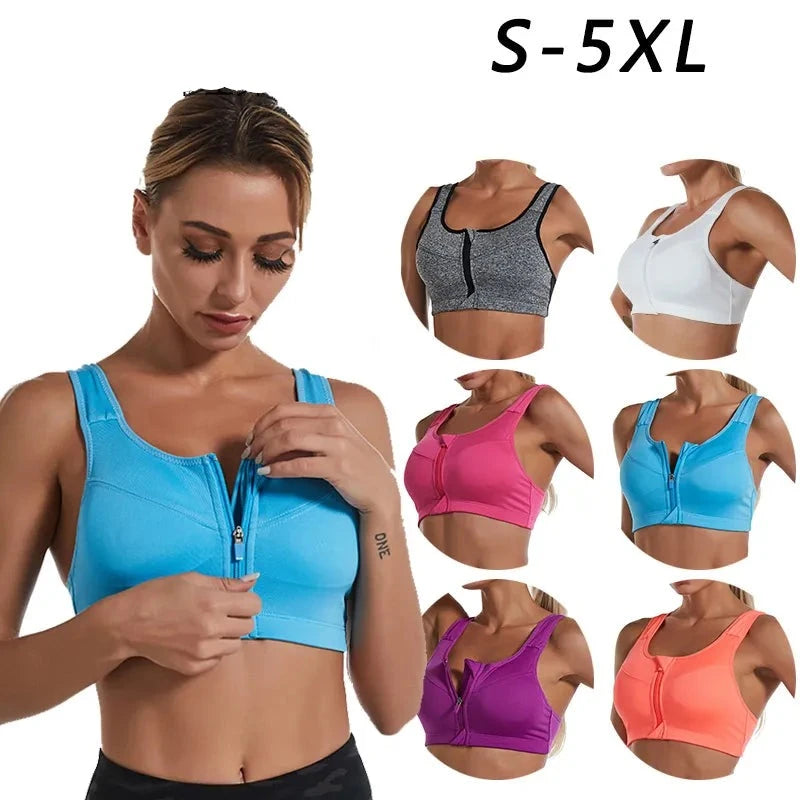 Front Zip Women's Sports Bra