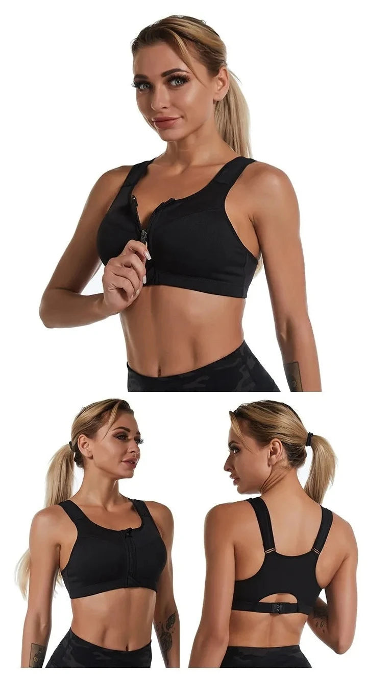 Front Zip Women's Sports Bra