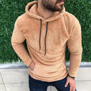 Men's Long Sleeve Loose Plush Fleece Hoodie