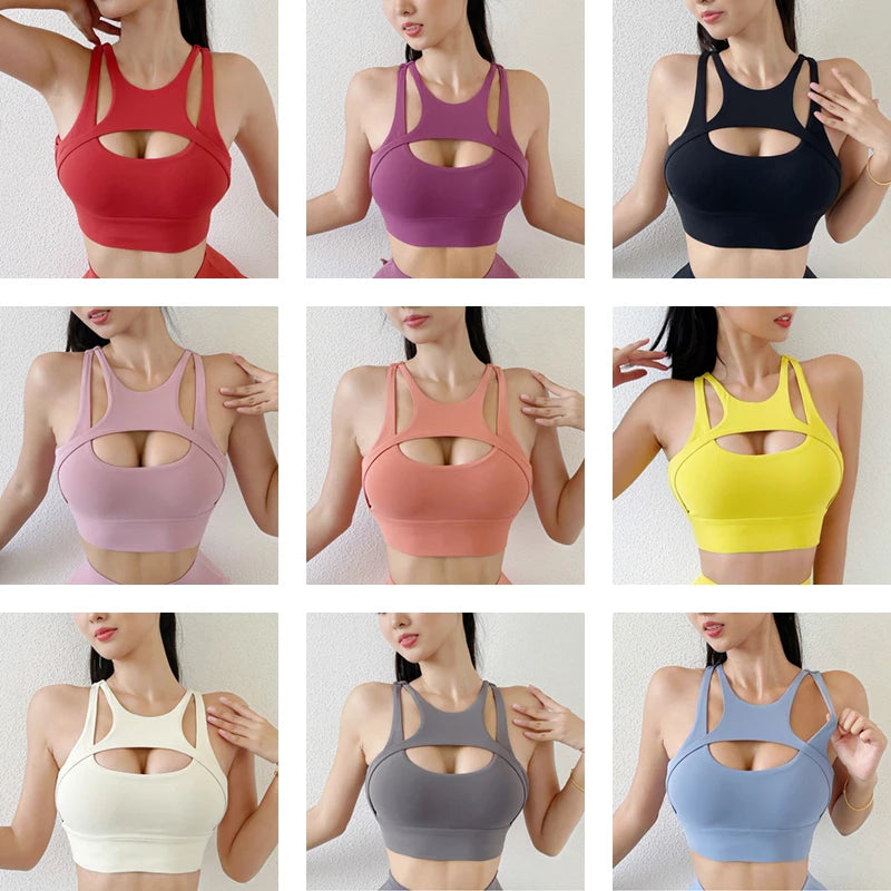 Women's Elastic Gym Sports Bra